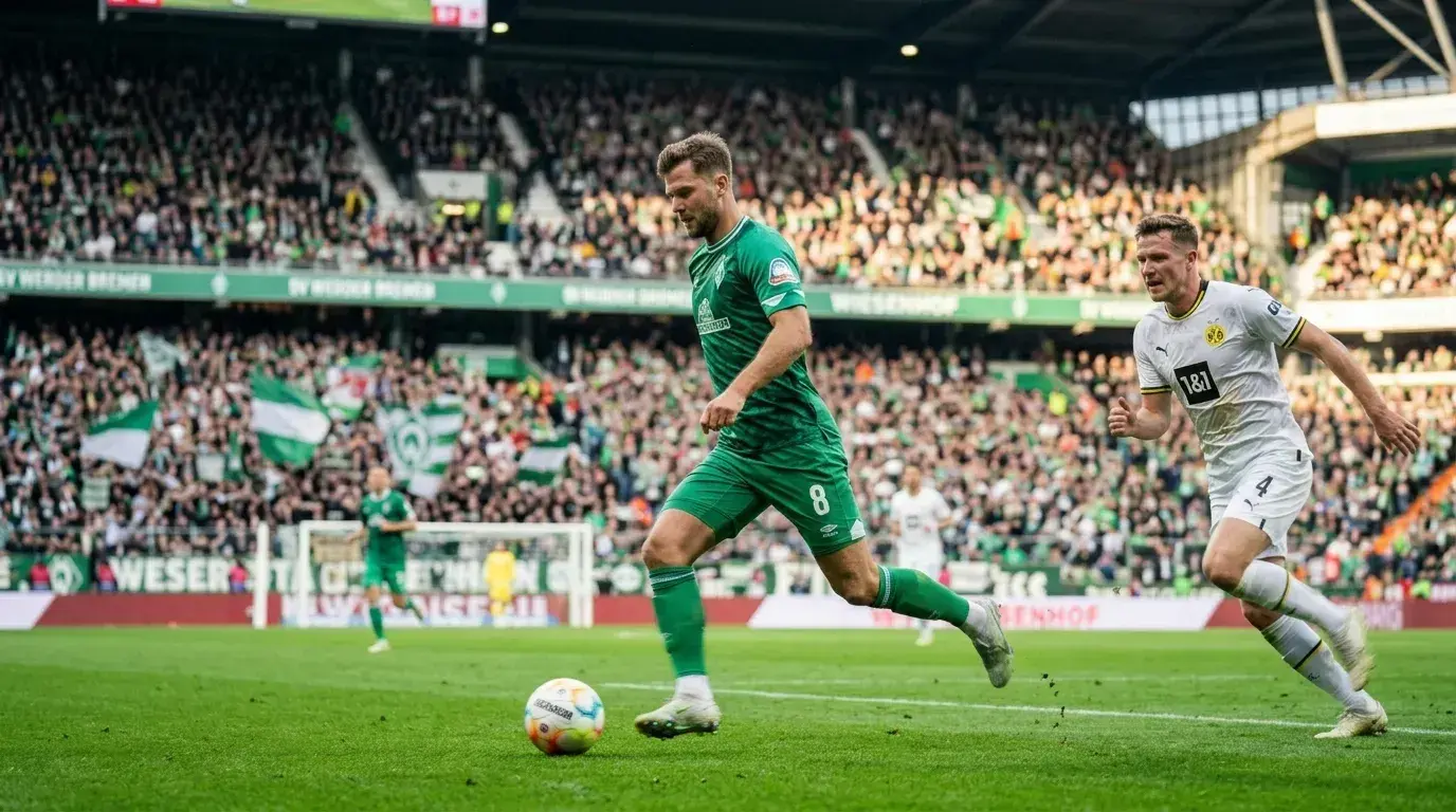 Live-Wetten Fußball – Bundesliga-Spieler am Ball während eines Bundesligaspiels